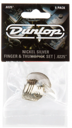 Dunlop 33P0225 Nickel Silver Fingerpick 5Pack  когти, толщина 0.225 мм, 5 шт.