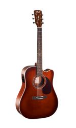 MR500E-BR MR Series Электро-акустическая гитара, с вырезом, коричневая, Cort