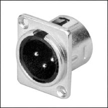 CA218 Разъем панельный XLR male 3Р, Soundking