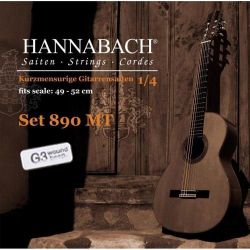 890MTGW14 KINDER GUITAR SIZE Струны для классической гитары 1/4 нейлон/посеребренные Hannabach