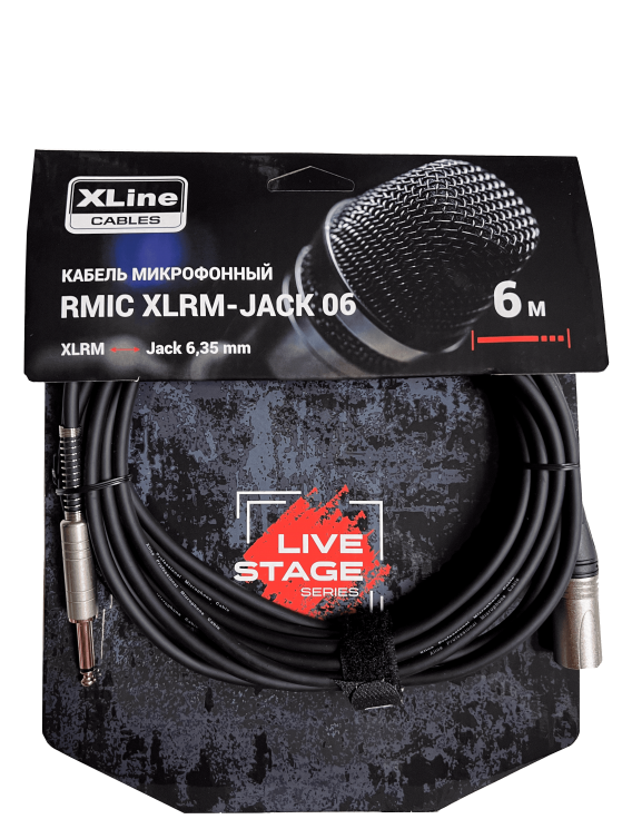 Xline Cables RMIC XLRM-JACK 06 Кабель микрофонный  XLR 3 pin male - JACK 6.3 mono длина 6м