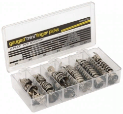 Dunlop 3060 Nickel Silver Fingerpick Mini Display  короб с когтями, 013,015,018,020,0225,025 по 20шт
