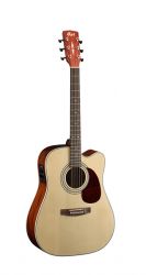 MR500E-NT MR Series Электро-акустическая гитара, с вырезом, цвет натуральный глянцевый, Cort