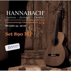890MTGW12 KINDER GUITAR SIZE Струны для классической гитары 1/2 нейлон/посеребренные Hannabach