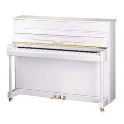 Ritmuller UP118R2S(A112)  пианино, 118 см, цвет белый, полированное, серебряная фурнитура