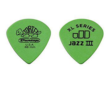 498P.88 Tortex Jazz III XL Медиаторы 12шт, толщина 0,88мм, Dunlop