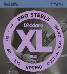 EPS190 ProSteels , Custom Light, 40-100, D'Addario