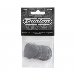Dunlop 445P100 Big Stubby Nylon 6Pack  медиаторы, толщина 1 мм, 6 шт.