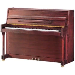 Ritmuller UP118R2S(A107)  пианино, 118 см, цвет орех, полированное, серебряная фурнитура