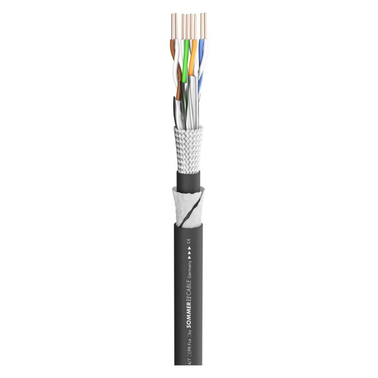 580-1331 SC-Mercator CAT.6A PVC 2flex Blk Кабель сетевой витая пара, 100м, Sommer Cable