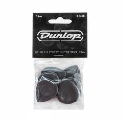 Dunlop 445P300 Big Stubby Nylon 6Pack  медиаторы, толщина 3 мм, 6 шт.