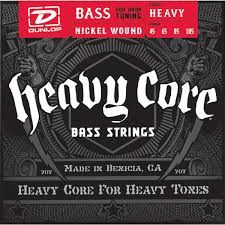 DBHCN45105 Heavy Core Комплект струн для бас-гитары, никелированные, 45-105, Dunlop