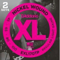 D`Addario EXL-170TP  Струны для бас-гитары, никель, soft/ long 45-100 (2 комплекта)