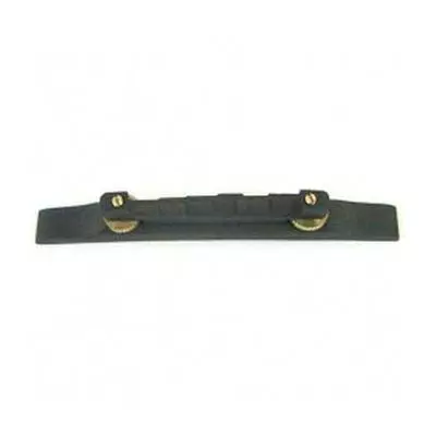 Hosco F-2804  бридж для джазовой гитары, ebony, компенсированные седла, латунные колеса