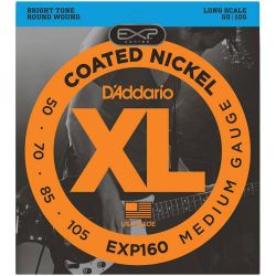 Струны для бас-гитары D'ADDARIO EXP160