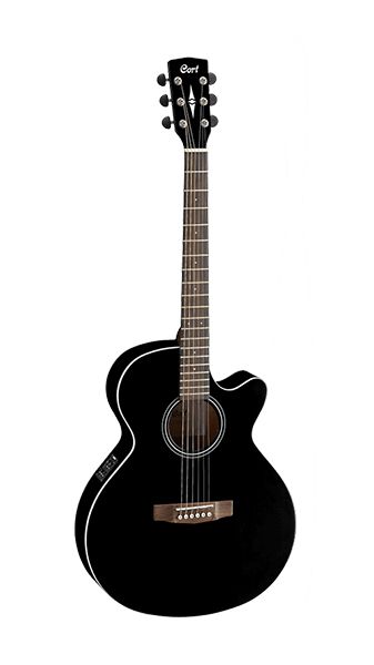 SFX1F-BK SFX Series Электро-акустическая гитара, с вырезом, черная, Cort