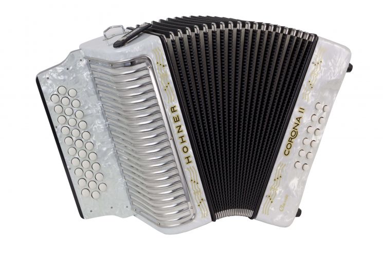 Аккордеон диатонический HOHNER Corona II Classic FBbEb white