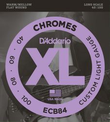 ECB84 Chromes Bass  Custom Light, 40-100, D'Addario