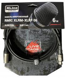 Xline Cables RMIC XLRM-XLRF 06 Кабель микрофонный  XLR 3 pin male - XLR 3 pin female длина 6м