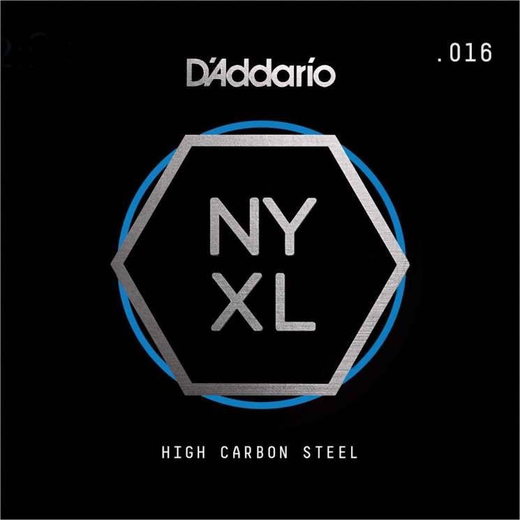 NYS016 NYXL Отдельная струна для гитары, сталь, .016, D'Addario