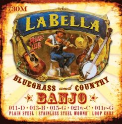 730M-BE Banjo Medium, 11-11, La Bella