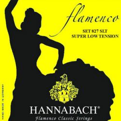 827SLT Yellow FLAMENCO Струны для классической гитары желтый нейлон/посеребренные Hannabach