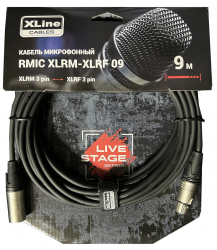 Xline Cables RMIC XLRM-XLRF 09 Кабель микрофонный  XLR 3 pin male - XLR 3 pin female длина 9м