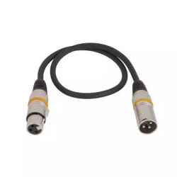 Rockcable RCL30350 D6  Микрофонный кабель XLR(М) XLR( F) 50 См. Металл, корп.