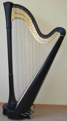 RHC19004 Арфа педальная, прямая дека, 46 струн, эбен, Срок изготовления 3 месяца, Resonance Harps