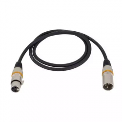 Rockcable RCL30351 D6  Микрофонный кабель XLR(М) XLR( F) 1 метр. Металл. корп.