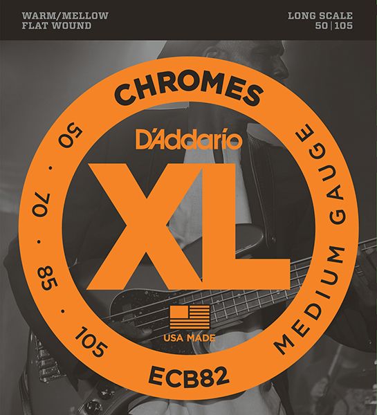 ECB82 Chromes Medium, 50-105, Long Scale, D'Addario