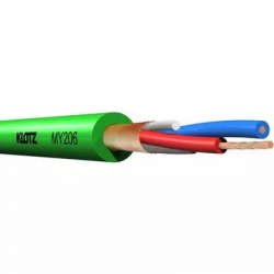 Klotz MY206GN  Микрофонный кабель сверхгибкий 6 мм, 2x0,22 мм, витой экран, зеленый