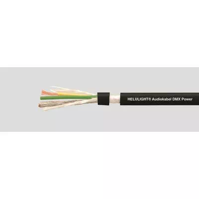 Helukabel 400081  кабель комбинированный DMX + силовой, 2 x 0,24 + 2x1 мм?, черный
