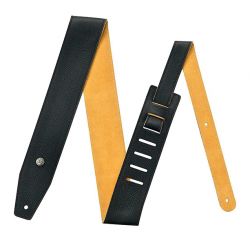 BMF11BN Ремень для гитары, черный/натуральный, кожаный, ширина 3.5", Dunlop