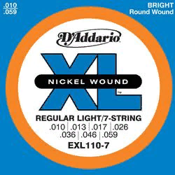 D`Addario EXL-110-7  струны для 7-струнной.