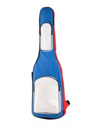 MZ-ChGB-3red/blue/wh Чехол для бас-гитары, красный/синий/белый, MEZZO
