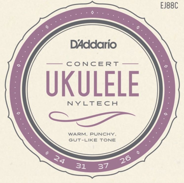 EJ88C Комплект струн для концертного укулеле, D'Addario