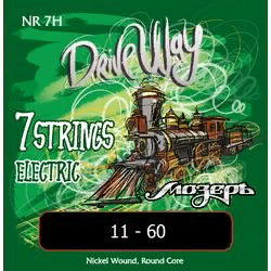 Мозеръ NR 7H  струны для 7-струнной электрогитары, Heavy, сталь США + никелевый сплав (. 011-060)