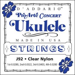 J92 Pro-Arte Комплект струн для концертного укулеле, нейлон, D'Addario