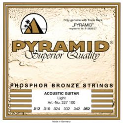 327100 Phosphor Bronze Комплект струн для акустической гитары, 12-52, Pyramid