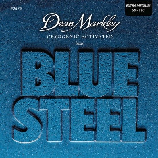 DM2675 Blue Steel Комплект струн для бас-гитары, сталь, 50-110, Dean Markley
