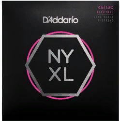 D`Addario NYXL45130  Струны для пятиструнной бас гитары Long, Light, 45-130