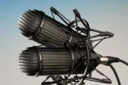 МЛ-52-02-Ч-С-ФДМ1-01 Микрофон ленточный, черный, стереопара, в деревянном футляре, Октава