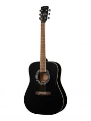 W81-WBAG-BKS Акустическая гитара, черная, с чехлом Parkwood
