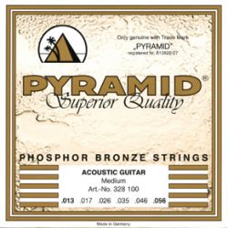 328100 Phosphor Bronze Комплект струн для акустической гитары, 13-56, Pyramid