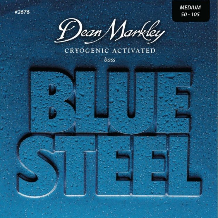 DM2676 Blue Steel Комплект струн для бас-гитары, сталь, 50-105, Dean Markley