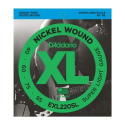 EXL220SL Nickel Wound  Super Light, 40-95, Super Long Scale, D'Addario