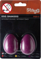 STAGG EGG-2 MG - Пластиковые шейкеры "яйцо",пара .Цвет - пурпурный.
