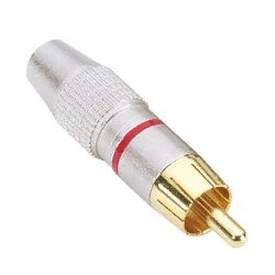 Adam Hall 7620 RED  кабельный разъем RCA (тюльпан) папа, металл