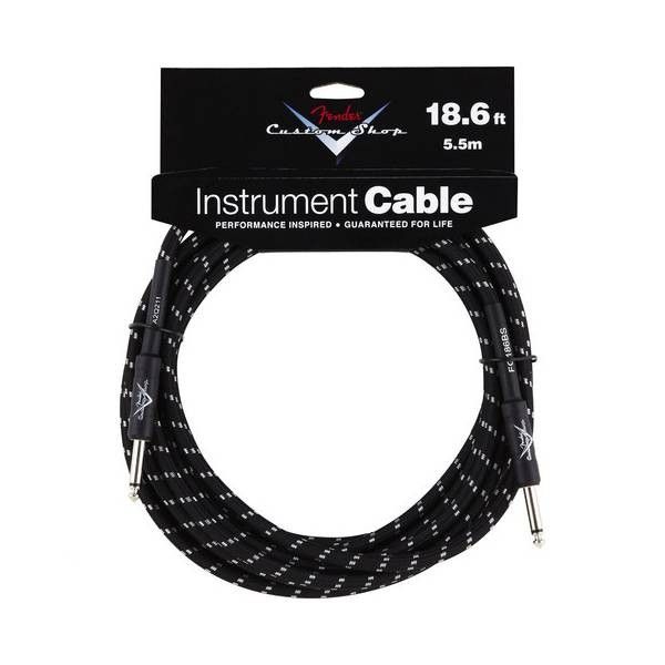 Инструментальный кабель FENDER CUSTOM SHOP 18.6' INSTRUMENT CABLE BLACK TWEED